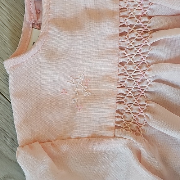Vintage Sarah Louise English Wool Blend Baby Girls Pink Dress, 6-12 Months - Picture 3 of 15
